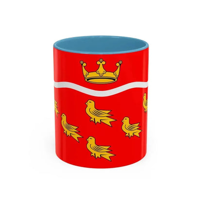 Flag of East Sussex UK - Accent Coffee Mug 11oz Light Blue - Go Mug Yourself