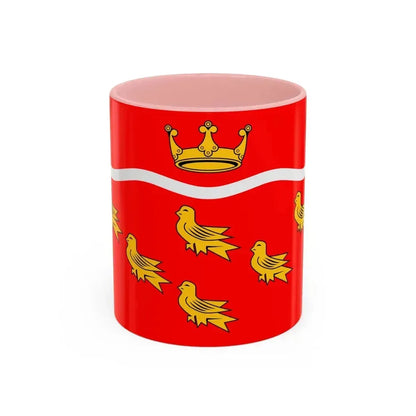Flag of East Sussex UK - Accent Coffee Mug 11oz Pink - Go Mug Yourself