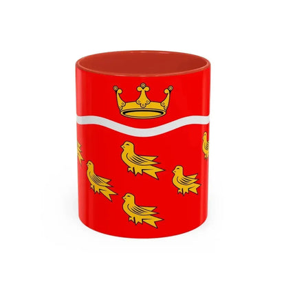 Flag of East Sussex UK - Accent Coffee Mug 11oz Red - Go Mug Yourself
