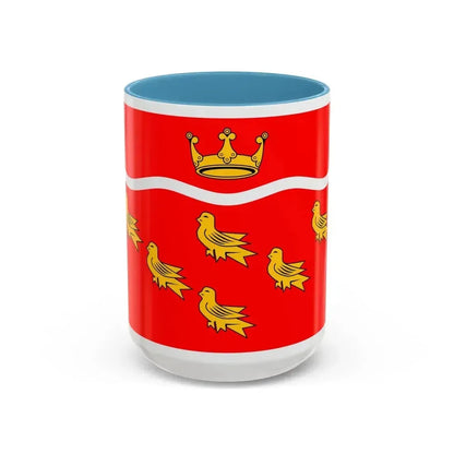 Flag of East Sussex UK - Accent Coffee Mug 15oz Light Blue - Go Mug Yourself