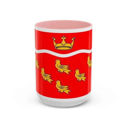 Flag of East Sussex UK - Accent Coffee Mug 15oz Pink - Go Mug Yourself