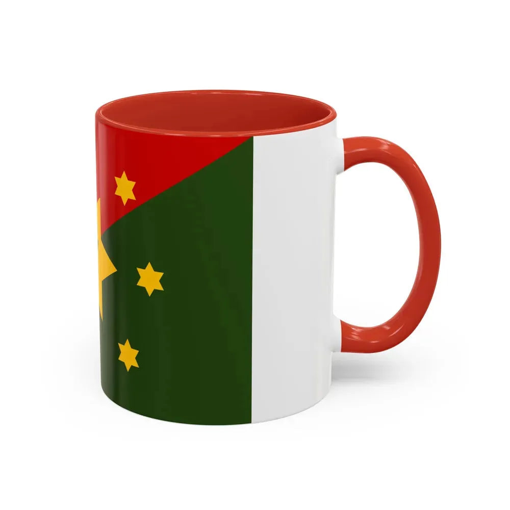 Flag of Eastern Highlands Papa New Guinea - Accent Coffee Mug - Go Mug Yourself