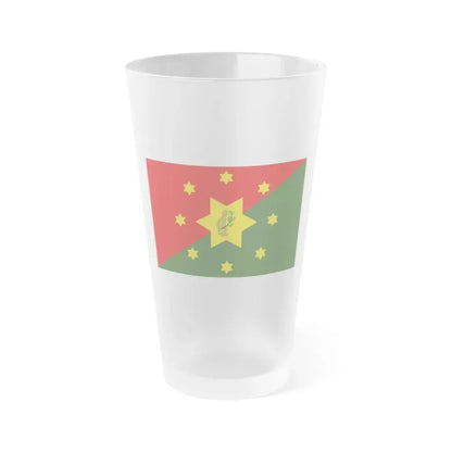 Flag of Eastern Highlands Papa New Guinea - Frosted Pint Glass 16oz 16oz Frosted - Go Mug Yourself