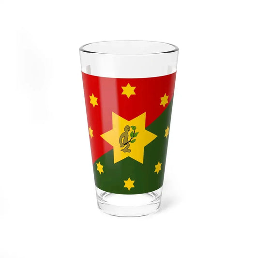 Flag of Eastern Highlands Papa New Guinea - Pint Glass 16oz 16oz - Go Mug Yourself