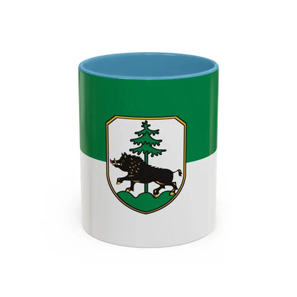 Flag of Ebersberg Germany - Accent Coffee Mug 11oz Light Blue - Go Mug Yourself