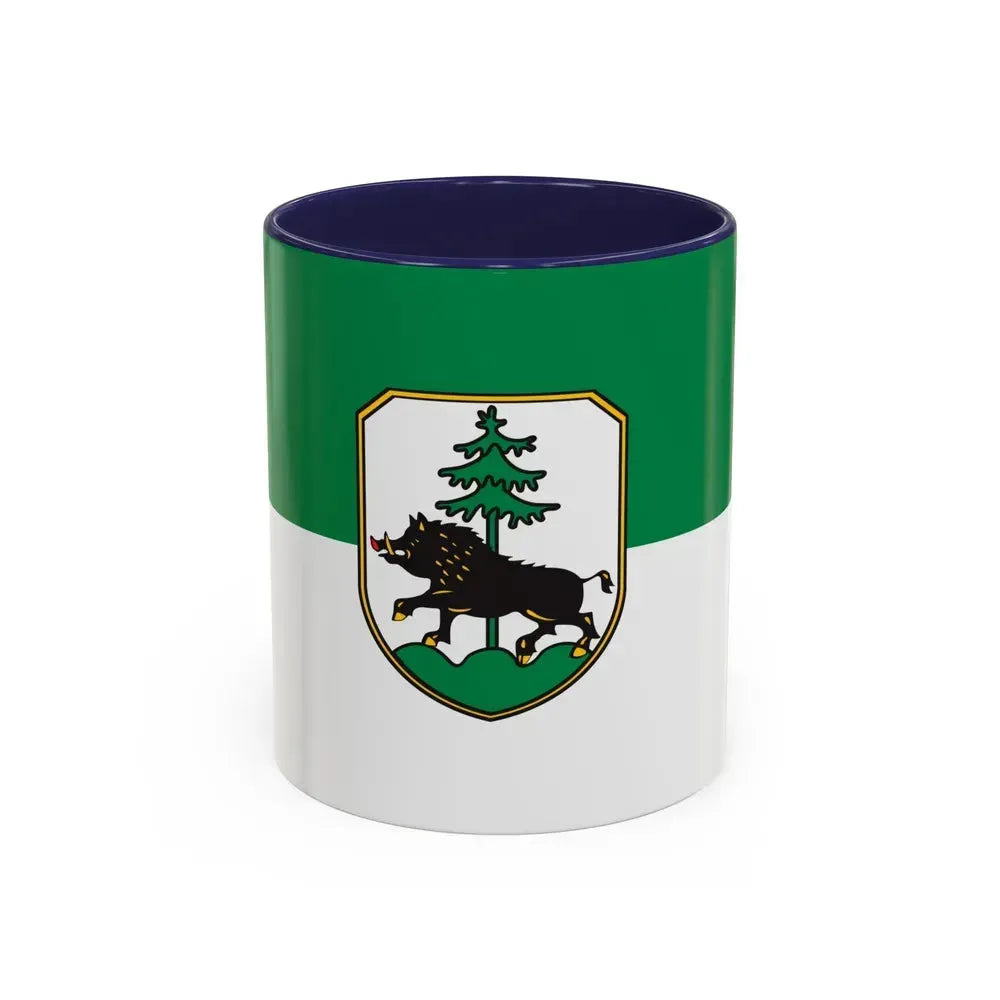 Flag of Ebersberg Germany - Accent Coffee Mug 11oz Navy - Go Mug Yourself