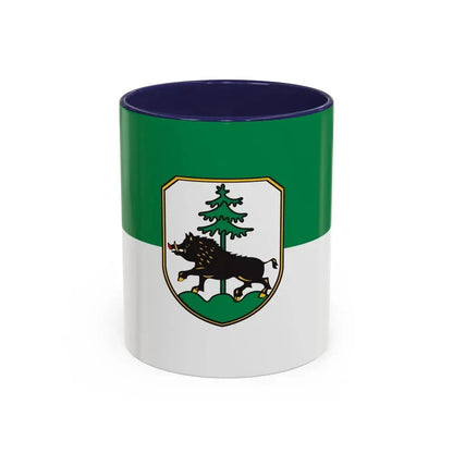 Flag of Ebersberg Germany - Accent Coffee Mug 11oz Navy - Go Mug Yourself