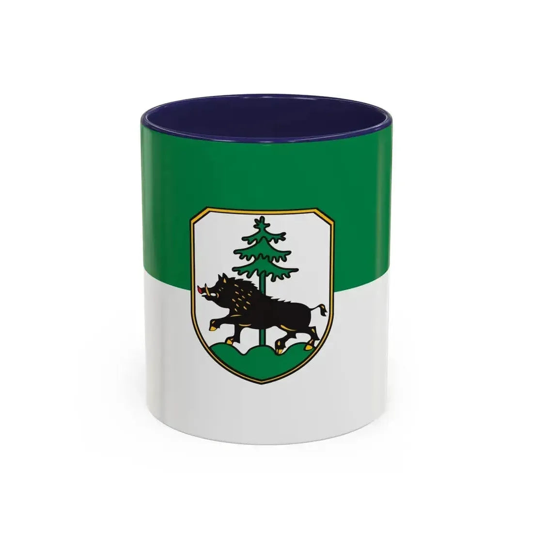Flag of Ebersberg Germany - Accent Coffee Mug 11oz Navy - Go Mug Yourself