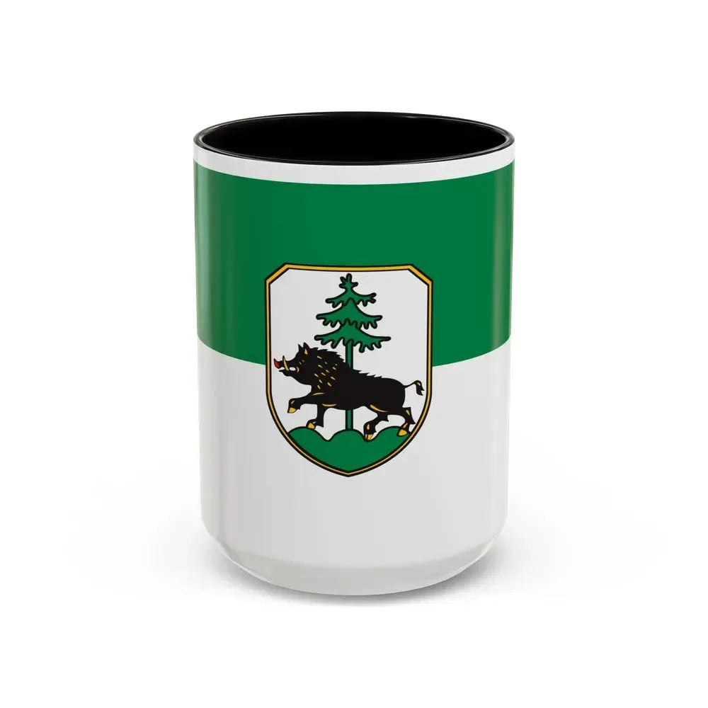 Flag of Ebersberg Germany - Accent Coffee Mug 15oz Black - Go Mug Yourself