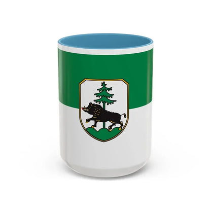 Flag of Ebersberg Germany - Accent Coffee Mug 15oz Light Blue - Go Mug Yourself
