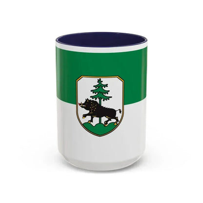 Flag of Ebersberg Germany - Accent Coffee Mug 15oz Navy - Go Mug Yourself