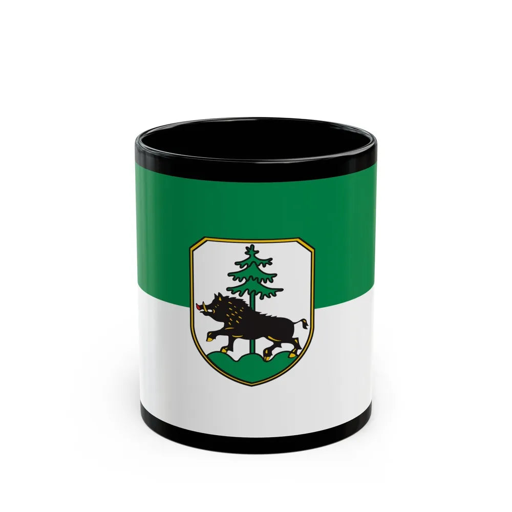 Flag of Ebersberg Germany - Black Coffee Mug-11oz-Go Mug Yourself