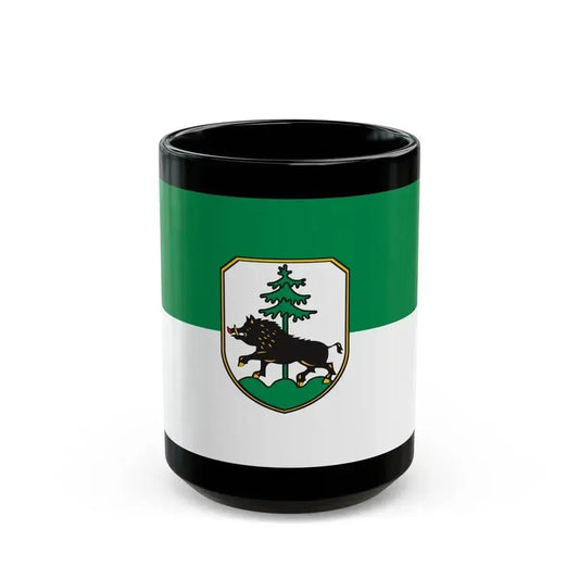 Flag of Ebersberg Germany - Black Coffee Mug 15oz - Go Mug Yourself