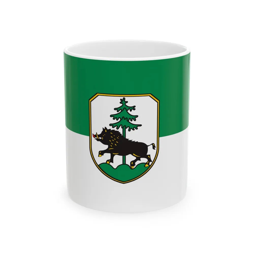 Flag of Ebersberg Germany - White Coffee Mug-11oz-Go Mug Yourself