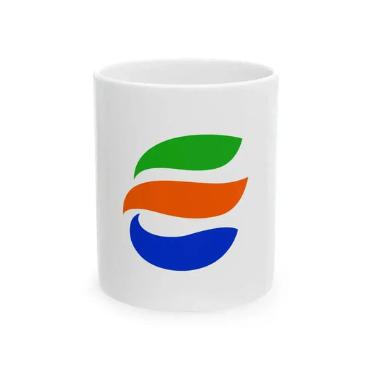 Flag of Echizen Fukui city (Japan) White Coffee Mug 11oz - Go Mug Yourself