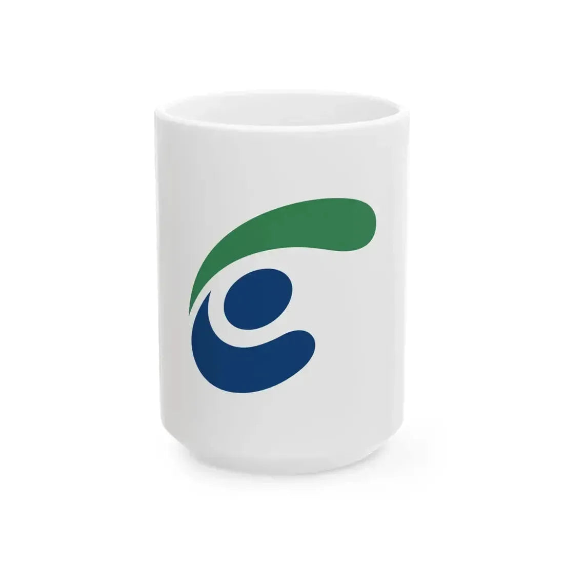 Flag of Echizen Fukui town (Japan) White Coffee Mug 15oz - Go Mug Yourself