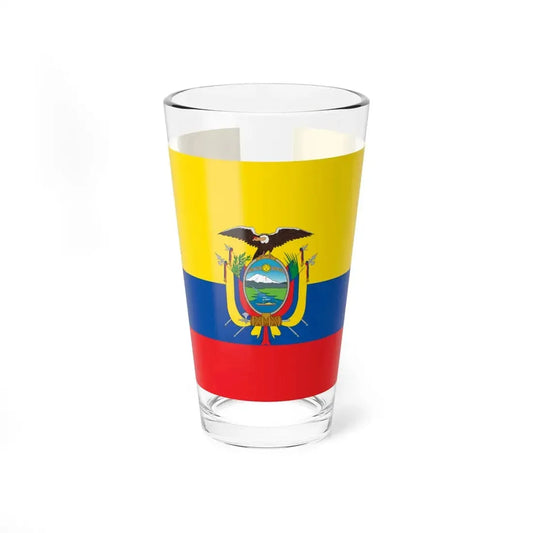 Flag of Ecuador 1900-2009 (Ecuador) Pint Glass 16oz 16oz - Go Mug Yourself