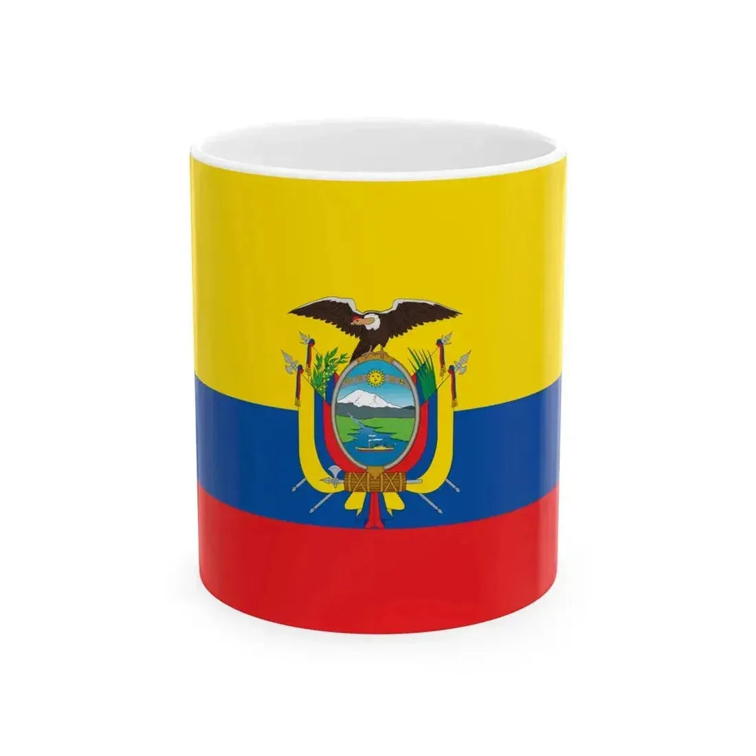 Flag of Ecuador 1900-2009 (Ecuador) White Coffee Mug 11oz - Go Mug Yourself