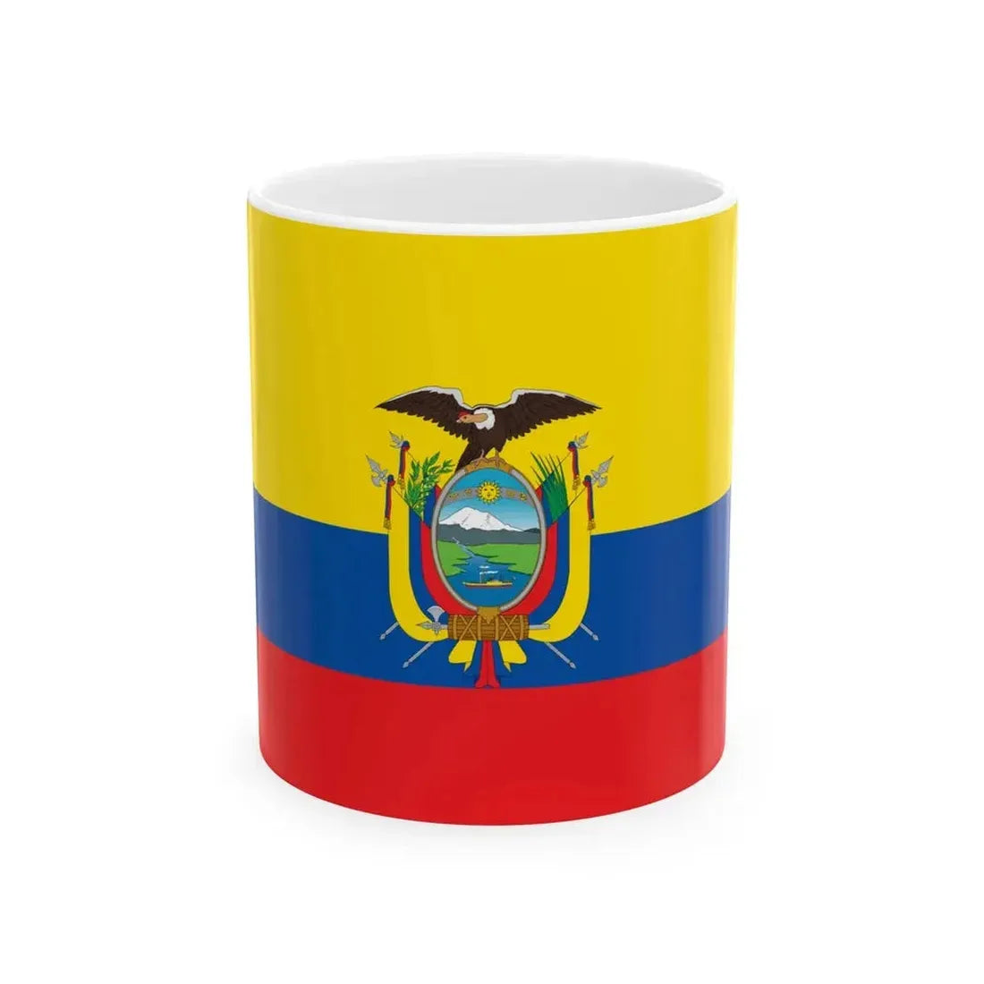 Flag of Ecuador 1900-2009 (Ecuador) White Coffee Mug 11oz - Go Mug Yourself