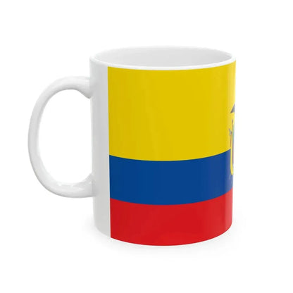 Flag of Ecuador 1900-2009 (Ecuador) White Coffee Mug - Go Mug Yourself