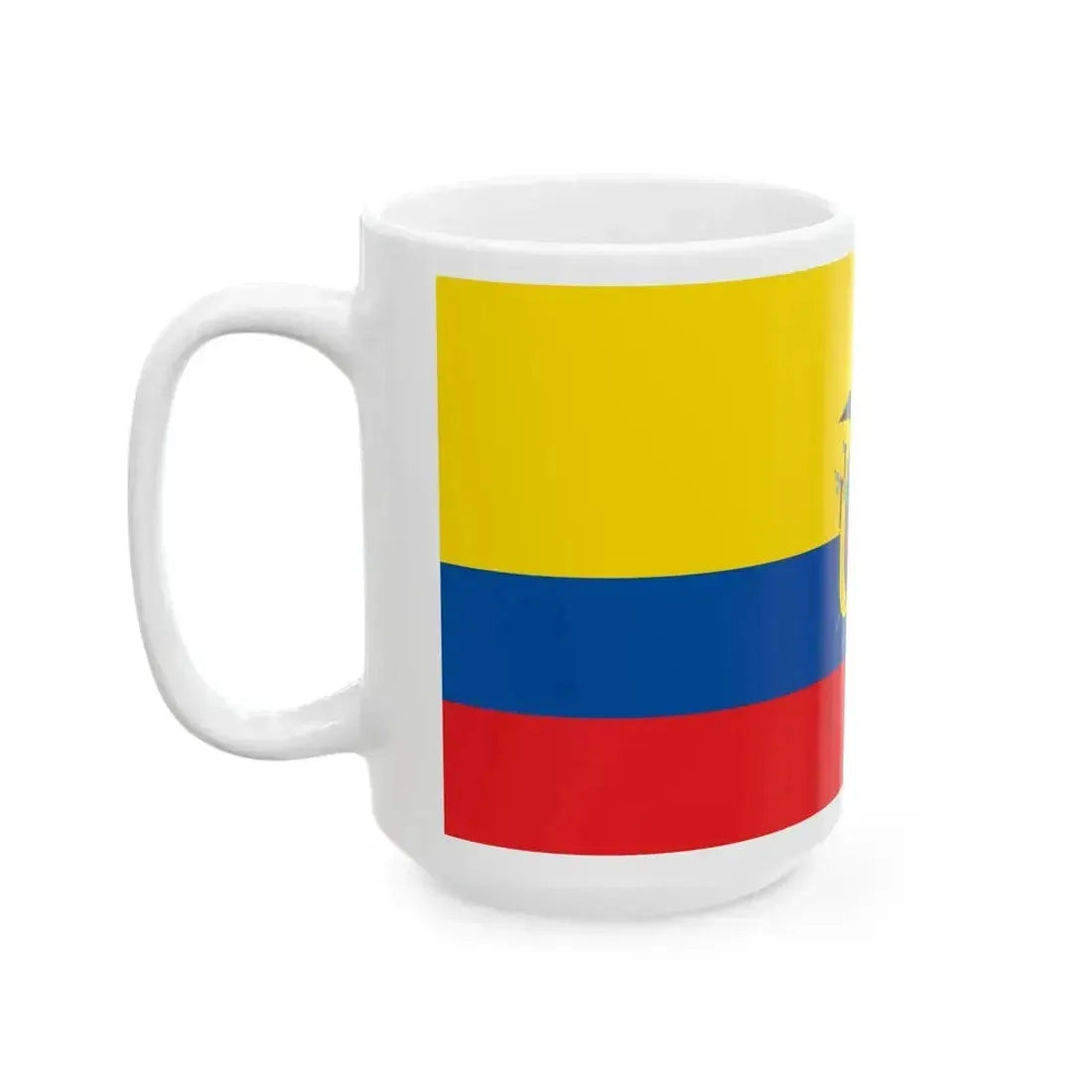 Flag of Ecuador 1900-2009 (Ecuador) White Coffee Mug - Go Mug Yourself