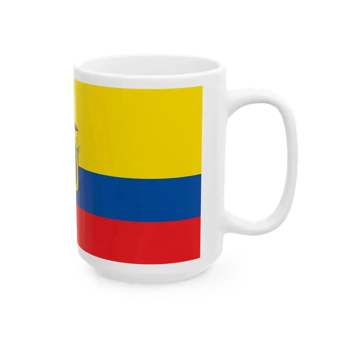 Flag of Ecuador 1900-2009 (Ecuador) White Coffee Mug - Go Mug Yourself