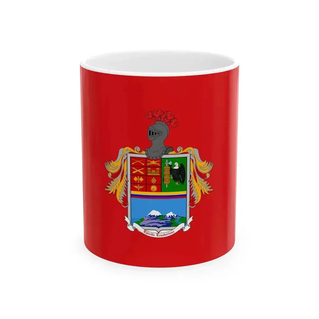 Flag of Ecuador Army (Ecuador) White Coffee Mug 11oz - Go Mug Yourself
