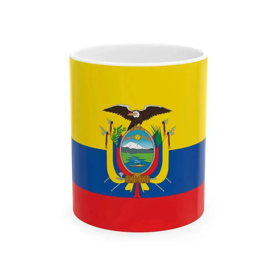 Flag of Ecuador (Ecuador) White Coffee Mug 11oz - Go Mug Yourself