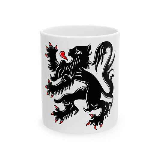 Flag of Edegem (Belgium) White Coffee Mug-11oz-Go Mug Yourself