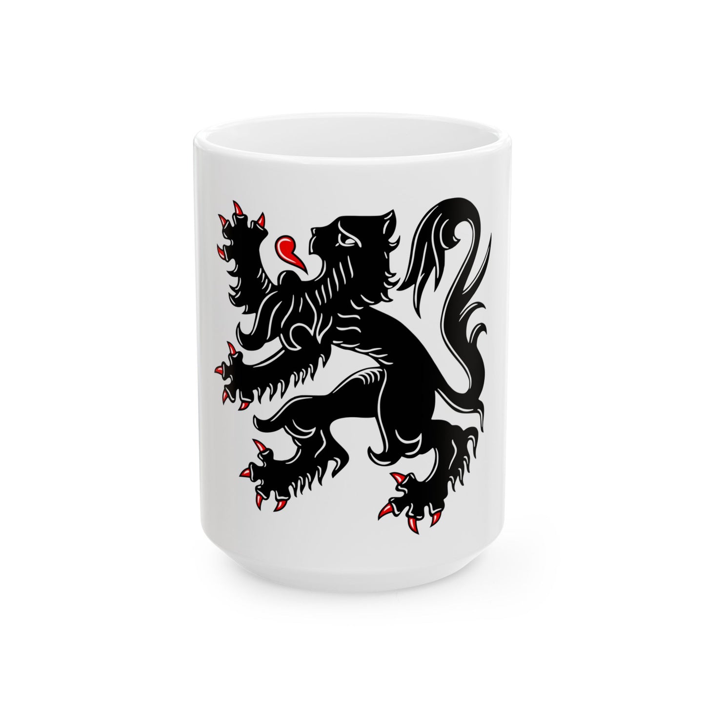 Flag of Edegem (Belgium) White Coffee Mug-15oz-Go Mug Yourself