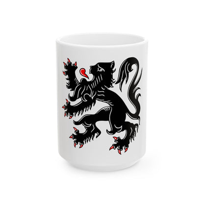 Flag of Edegem (Belgium) White Coffee Mug-15oz-Go Mug Yourself