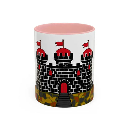 Flag of Edinburgh UK - Accent Coffee Mug 11oz Pink - Go Mug Yourself