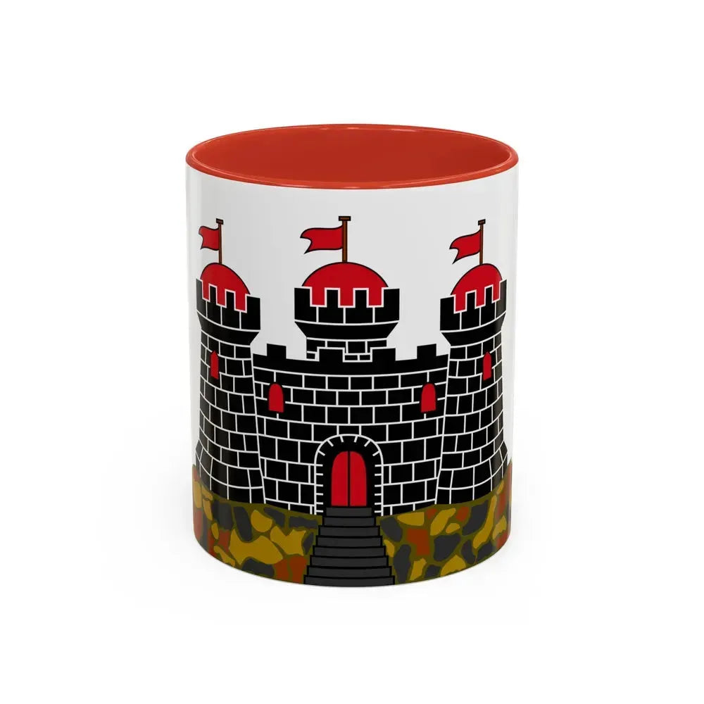 Flag of Edinburgh UK - Accent Coffee Mug 11oz Red - Go Mug Yourself