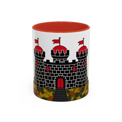 Flag of Edinburgh UK - Accent Coffee Mug 11oz Red - Go Mug Yourself