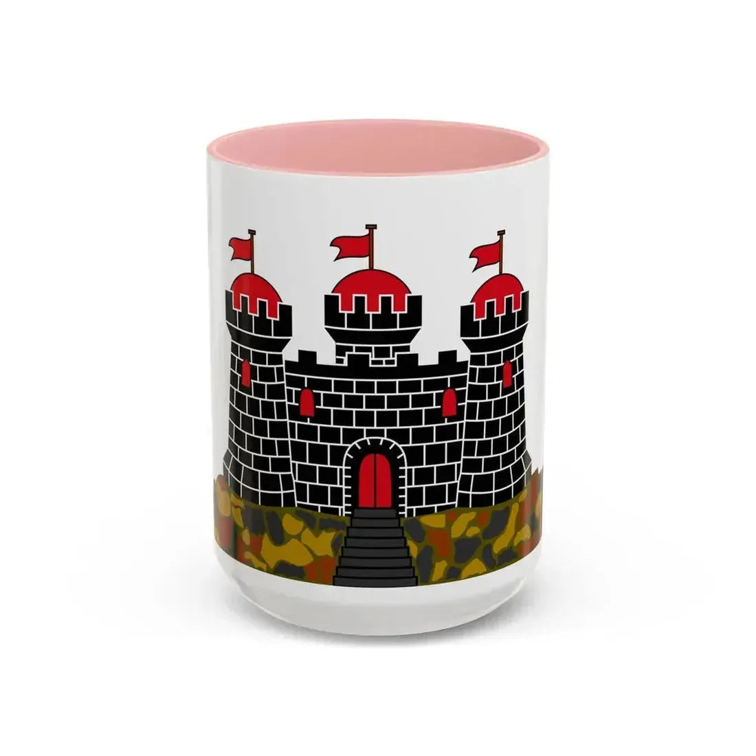 Flag of Edinburgh UK - Accent Coffee Mug 15oz Pink - Go Mug Yourself