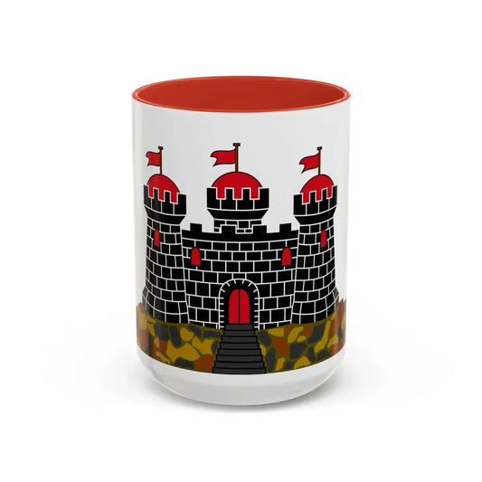 Flag of Edinburgh UK - Accent Coffee Mug 15oz Red - Go Mug Yourself