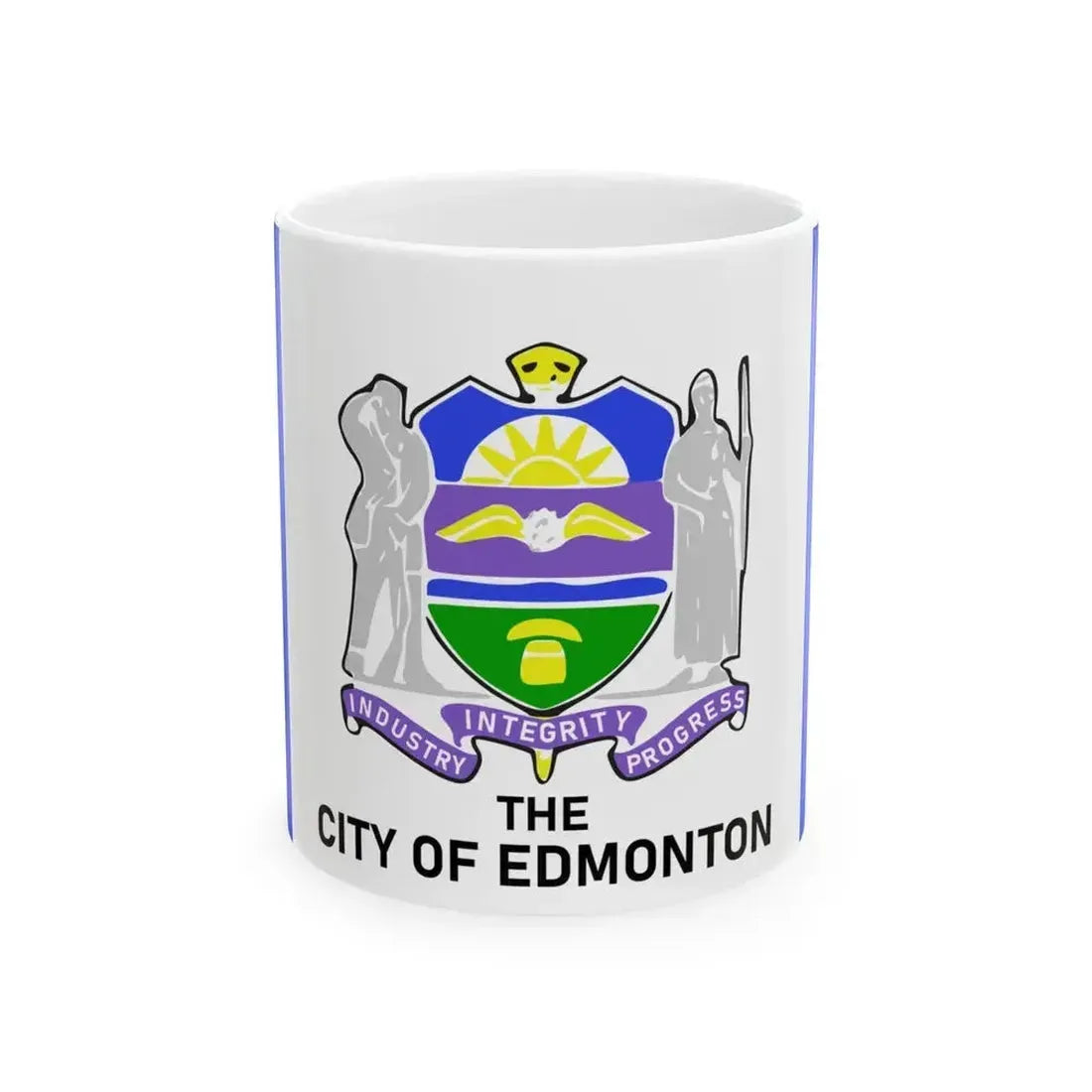 Flag of Edmonton 1966-1986 (Canada) White Coffee Mug 11oz - Go Mug Yourself