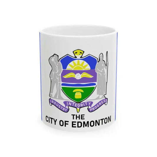 Flag of Edmonton 1966-1986 (Canada) White Coffee Mug 11oz - Go Mug Yourself