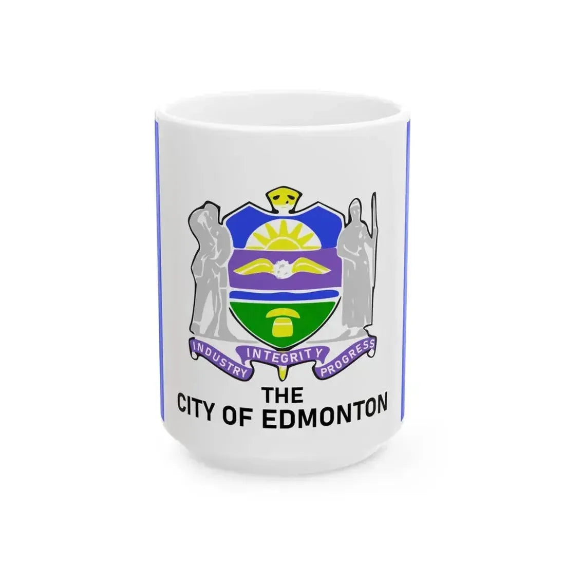 Flag of Edmonton 1966-1986 (Canada) White Coffee Mug 15oz - Go Mug Yourself