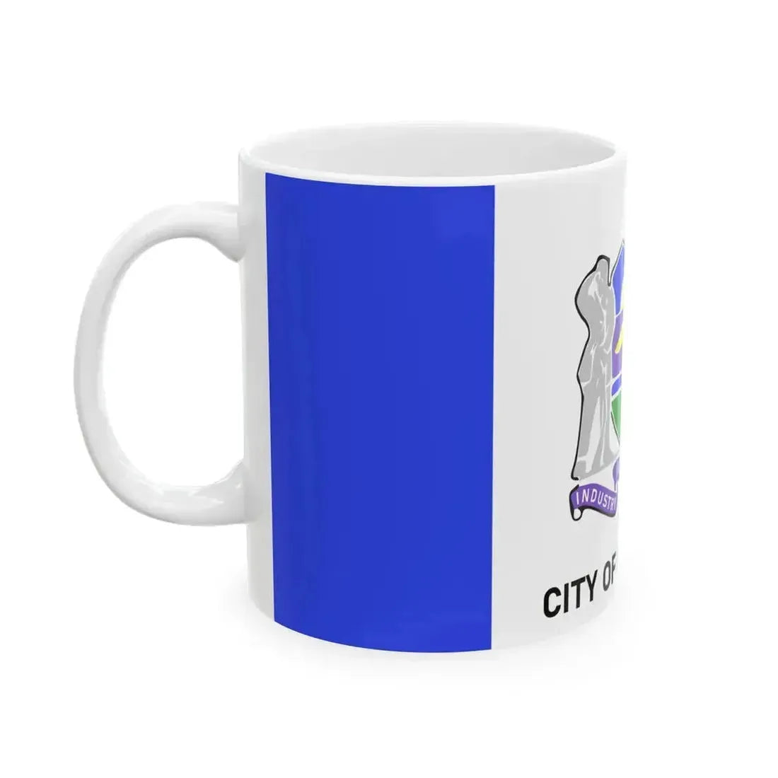 Flag of Edmonton 1966-1986 (Canada) White Coffee Mug - Go Mug Yourself