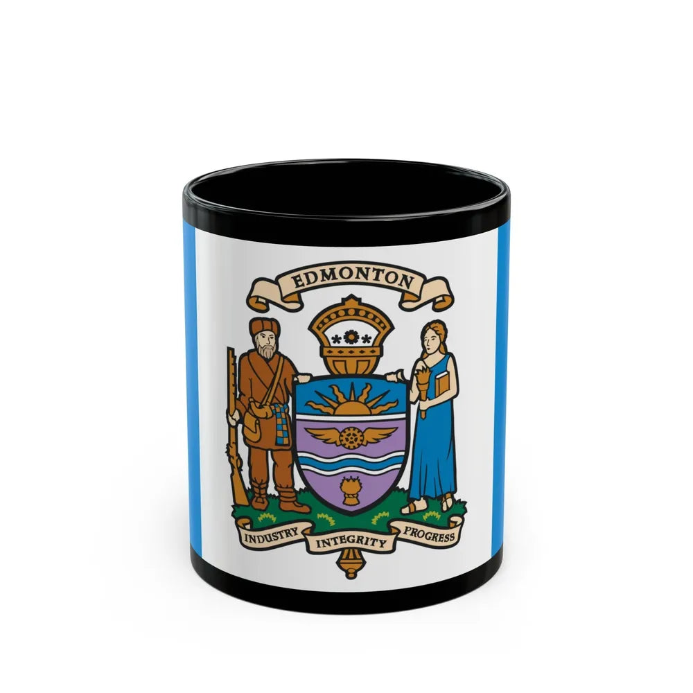 Flag of Edmonton Canada - Black Coffee Mug-11oz-Go Mug Yourself