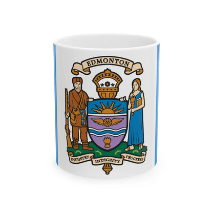 Flag of Edmonton Canada - White Coffee Mug-11oz-Go Mug Yourself