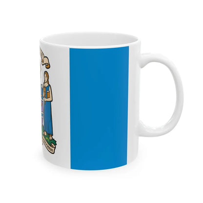 Flag of Edmonton Canada - White Coffee Mug-Go Mug Yourself