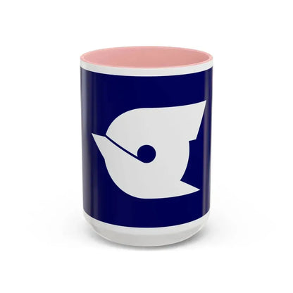 Flag of Edogawa Tokyo Japan - Accent Coffee Mug 15oz Pink - Go Mug Yourself