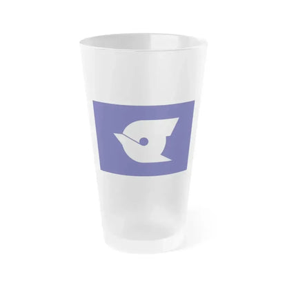 Flag of Edogawa Tokyo Japan - Frosted Pint Glass 16oz 16oz Frosted - Go Mug Yourself