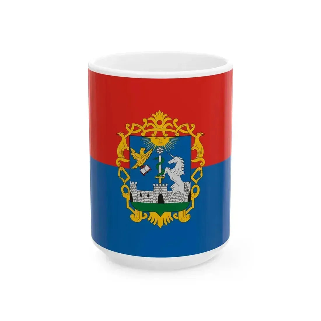 Flag of Eger (Hungary) White Coffee Mug 15oz - Go Mug Yourself