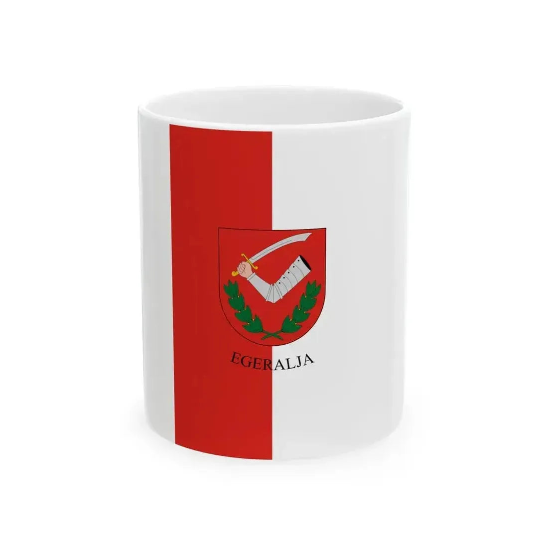 Flag of Egeralja vertical (Hungary) White Coffee Mug 11oz - Go Mug Yourself
