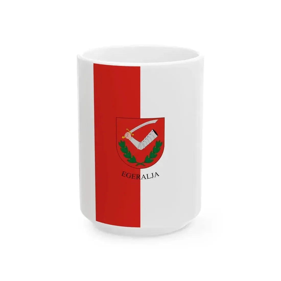 Flag of Egeralja vertical (Hungary) White Coffee Mug 15oz - Go Mug Yourself