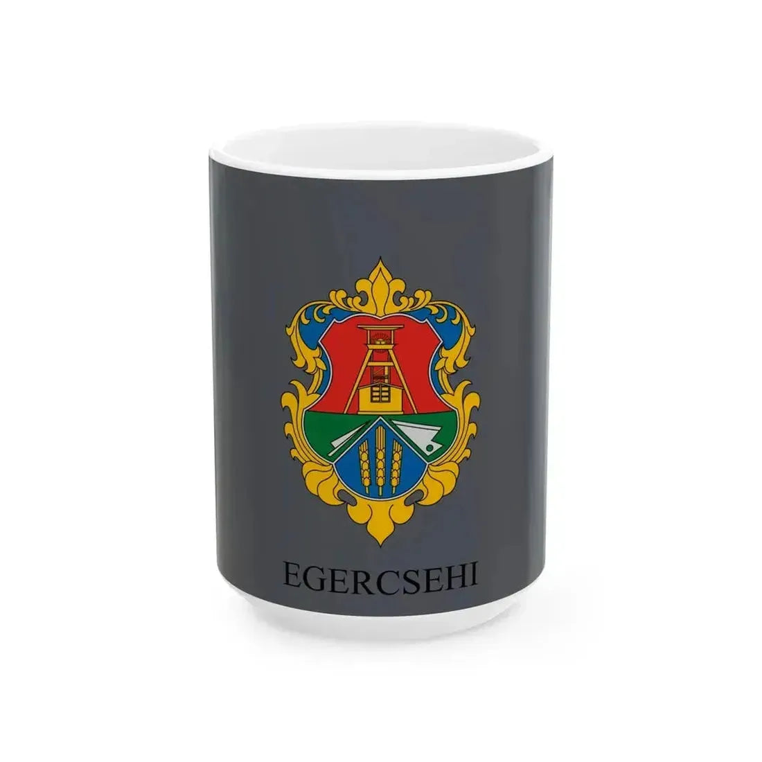 Flag of Egercsehi (Hungary) White Coffee Mug 15oz - Go Mug Yourself