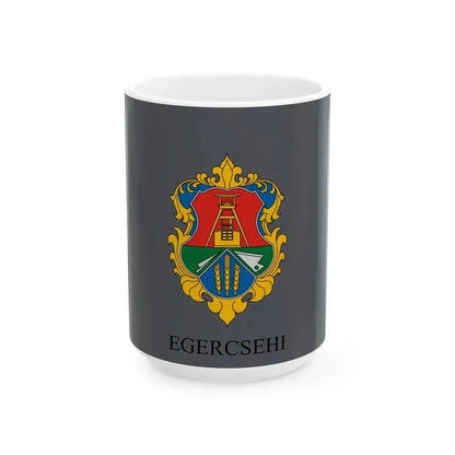 Flag of Egercsehi (Hungary) White Coffee Mug 15oz - Go Mug Yourself